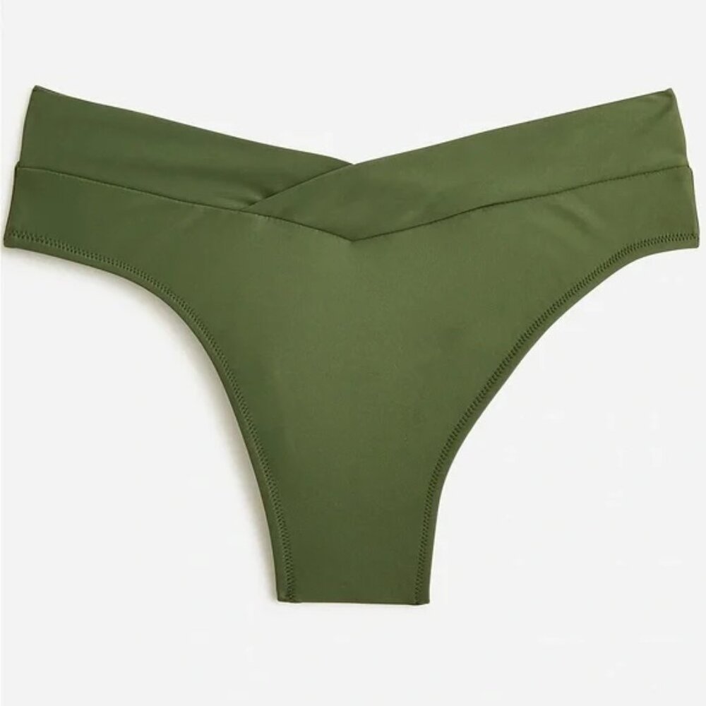 J Crew Cross-Front Cheeky Bikini Bottom NWT - Sz S